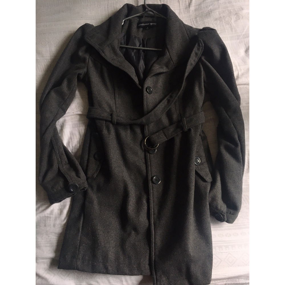 ❄️Ambiance gray trench coat